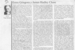Entre Góngora y James Hadley Chase  [artículo] Jorge Edwards.