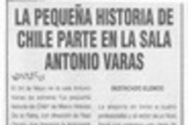 La Pequeña historia de Chile parte en la sala Antonio Varas