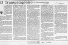 El transpatagónico  [artículo] Francisco Véjar.