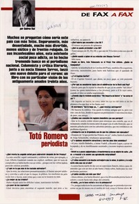 Totó Romero, periodista