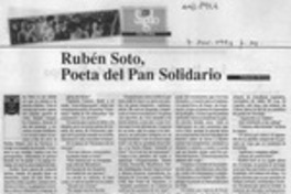 Rubén Soto, poeta del pan solidario  [artículo] Edmundo Herrera.