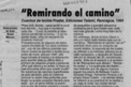 "Remirando el camino"  [artículo] Luis Agoni Molina.