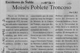 Moisés Poblete Troncoso  [artículo] C. R. I.