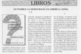 Es posible la democracia en América Latina?  [artículo].