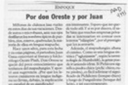 Por don Oreste y por Juan  [artículo] José Gai.