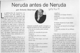 Neruda antes de Neruda