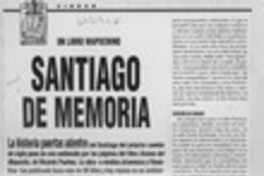 Santiago de memoria  [artículo] Roberto Merino.