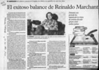 El Exitoso balance de Reinaldo Marchant  [artículo].