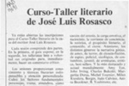 Curso-Taller literario de José Luis Rosasco