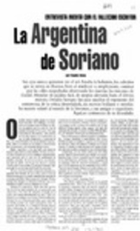 La Argentina de Soriano  [artículo] Claudia Alamo.