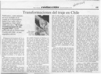 Transformaciones del traje en Chile  [artículo].