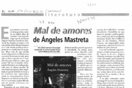 Mal de amores de Angeles Mastretta  [artículo] Jaime Herrera D'Arcangel.