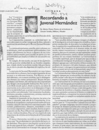 Recordando a Juvenal Hernández  [artículo] Marino Pizarro Pizarro.