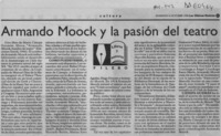 Armando Moock y la pasión del teatro