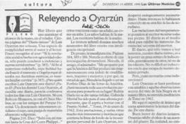Releyendo a Oyarzún  [artículo] Filebo.