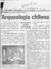 Arqueología chilena  [artículo].