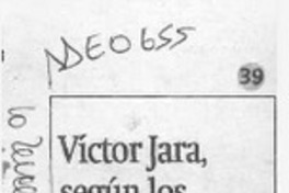 Víctor Jara, según los musicólogos  [artículo].