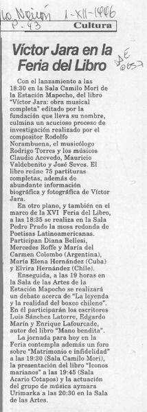 Víctor Jara en la Feria del Libro  [artículo].