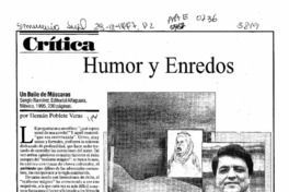 Humor y enredos  [artículo] Hernán Poblete Varas.
