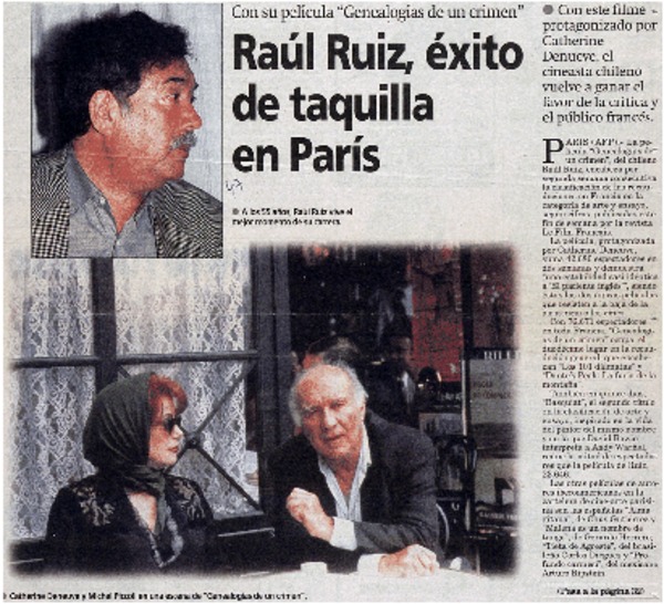 Raúl Ruiz, éxito de taquilla en París