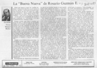 La "Buena nueva" de Rosario Guzmán E.  [artículo] Víctor Manuel Muñoz.