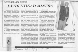 La Identidad minera  [artículo].