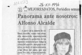 Panorama ante nosotros: Alfonso Alcalde  [artículo] Rocío L'Amar.