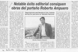 Notable éxito editorial consiguen obras del porteño Roberto Ampuero  [artículo].