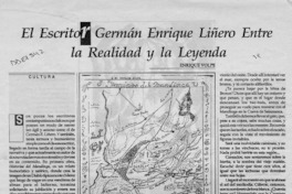 El escritor Germán Enrique Liñero entre la realidad y la leyenda  [artículo] Enrique Volpe.