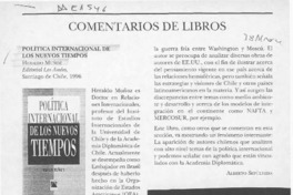 Política internacional de los nuevos tiempos  [artículo] Alberto Sepúlveda.