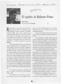 El espíritu de Roberto Parra  [artículo] Mario Rojas.