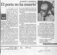 El poeta no ha muerto  [artículo] Fernando Quilodrán.