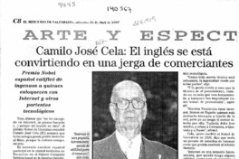 Camilo José Cela, "El inglés se está convirtiendo en una jerga de comerciantes"  [artículo].