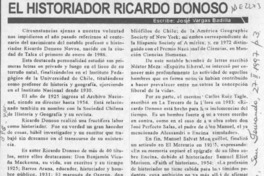 El historiador Ricardo Donoso  [artículo] José Vargas Badilla.