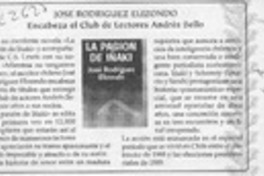 José Rodríguez Elizondo, encabeza el Club de Lectores Andrés Bello  [artículo].