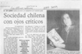 Sociedad chilena con ojos críticos  [artículo] Angélica Rivera.