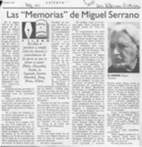 Las "Memorias" de Miguel Serrano  [artículo] Filebo.
