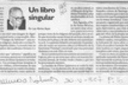 Un libro singular  [artículo] Luis Merino Reyes.