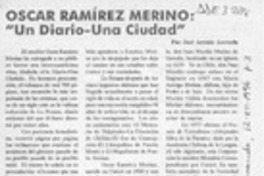 Oscar Ramírez Merino, "Un diario-una ciudad"  [artículo] José Arraño Acevedo.