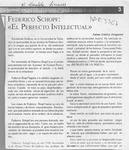 Federico Schopf, "El perfecto intelectual"  [artículo] Jaime Gatica Jorquera.