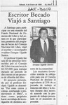 Escritor becado viajó a Santiago  [artículo].