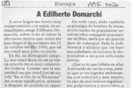 A Edilberto Domarchi  [artículo] Juan Rubén Valenzuela.