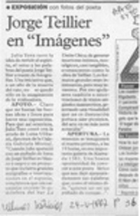 Jorge Teillier en "Imágenes"  [artículo].