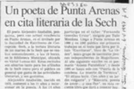 Un Poeta de Punta Arenas en cita literaria de la Sech  [artículo].