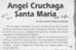 Angel Cruchaga Santa María  [artículo] Hugo Alejandro Sanhueza Alvarado.