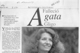 Falleció Agata Gligo