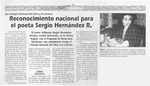 Reconocimiento nacional para el poeta Sergio Hernández R.  [artículo].
