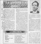 "La gaviota y el gato"  [artículo] Juan Gabriel Araya G.