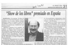 "Show de los libros" premiado en España  [artículo].