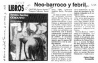 Neo-barroco y febril  [artículo] Jaime Otazo Hermosilla.